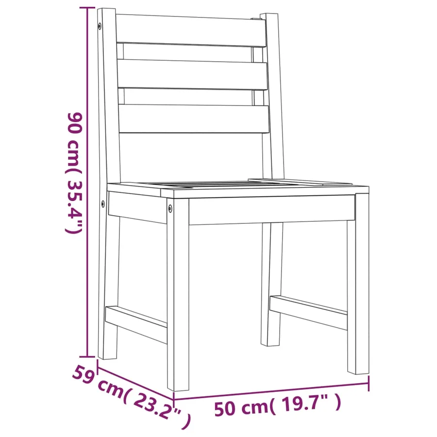 Chaises de jardin lot de 8 Bois de teck solide - 8