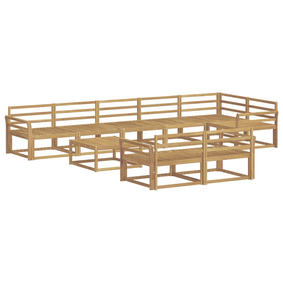 Ensemble de canapés d'extérieur 9 pcs Blanc 79 x 79 x 37 cm - 2