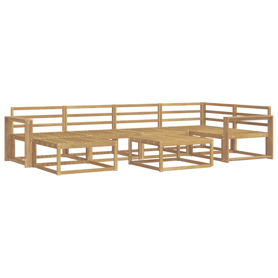 Ensemble de canapés d'extérieur 7 pcs Blanc - 2