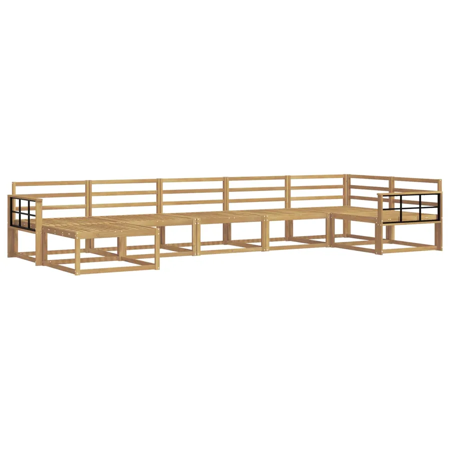 Ensemble de canapés d'extérieur 7 pcs Blanc - 2