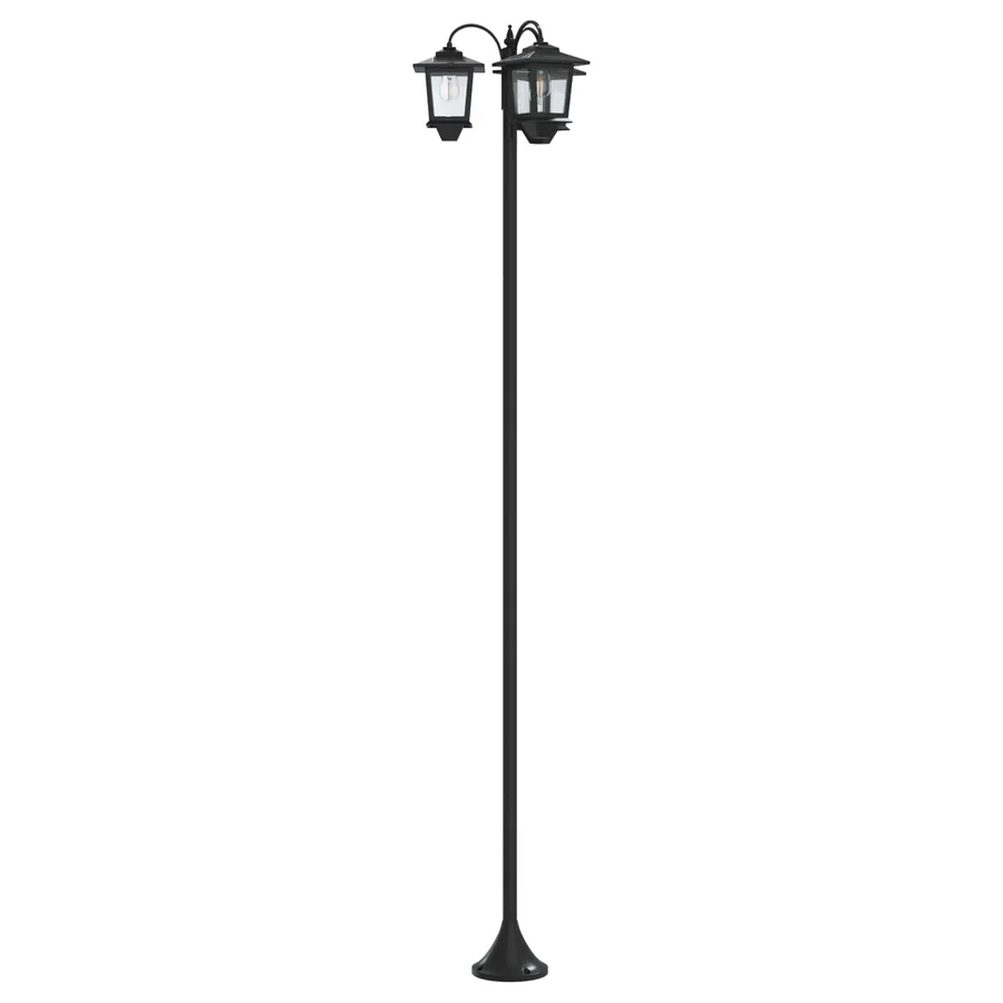 Lampadaire à 3 têtes Noir 16 x 16 x 187 cm Aluminium et ABS - 4