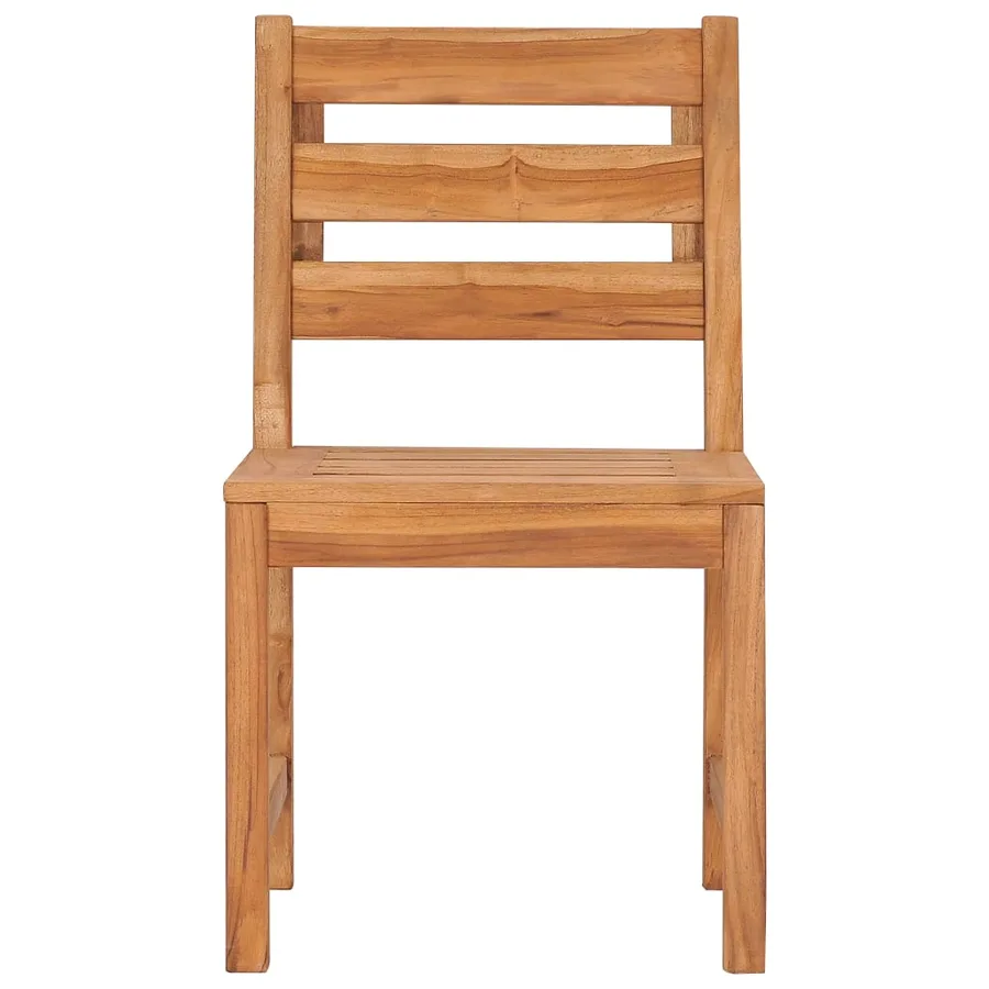 Chaises de jardin lot de 4 Bois de teck solide - 4