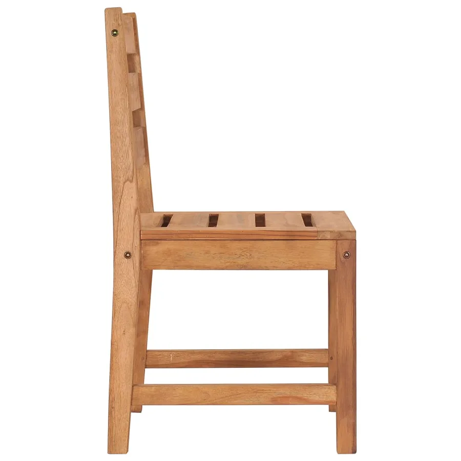 Chaises de jardin lot de 4 Bois de teck solide - 5