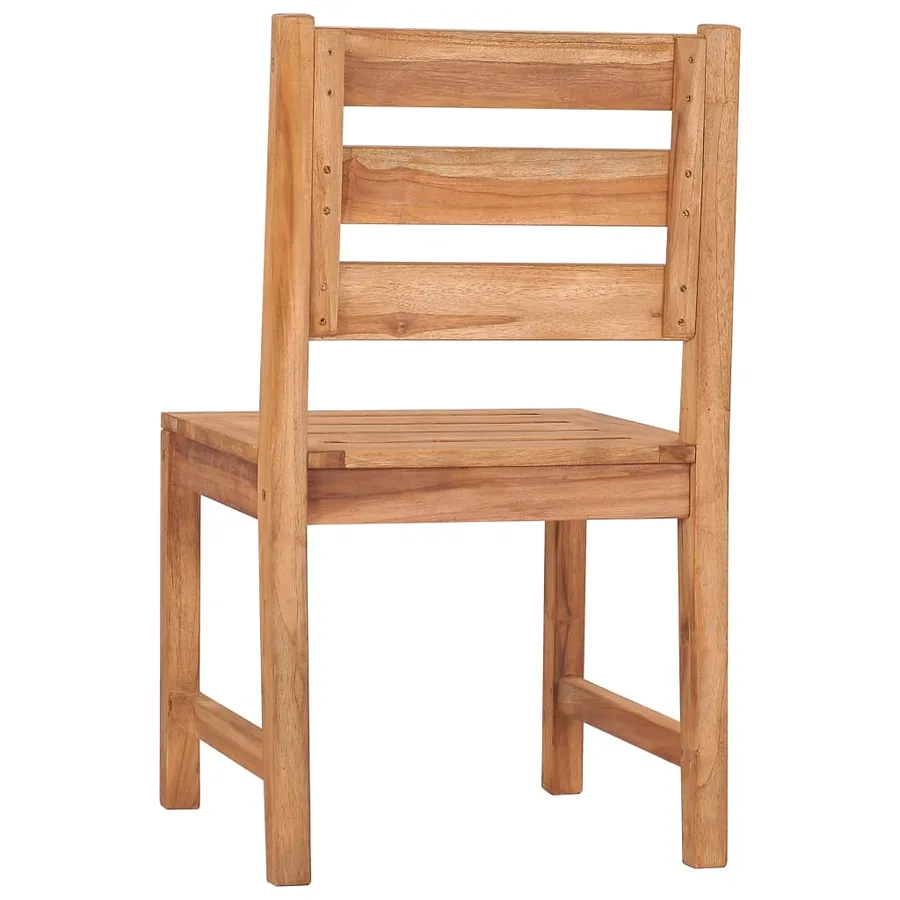Chaises de jardin lot de 4 Bois de teck solide - 6