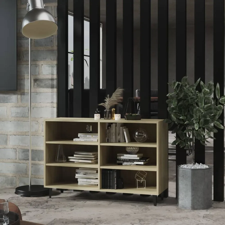 Buffet chêne sonoma 103,5x35x70 cm bois d'ingénierie