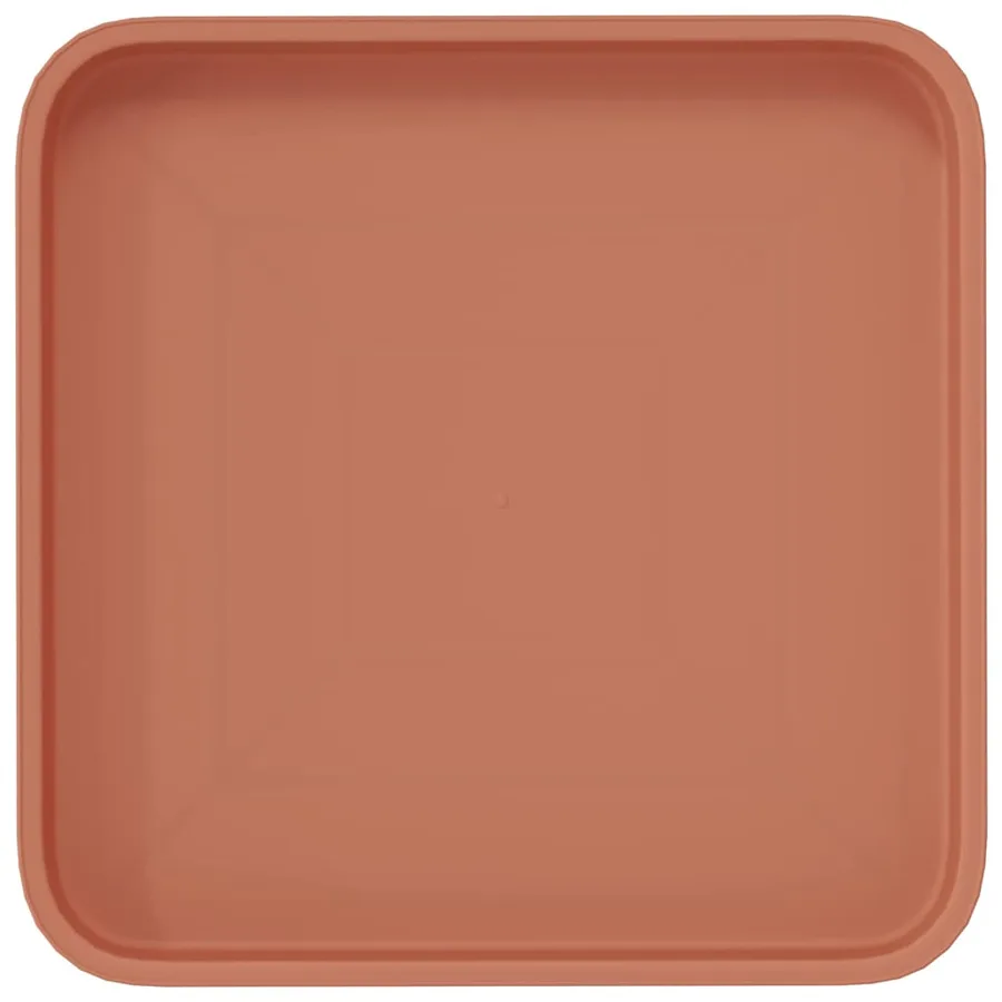 Plateau carré à fleurs 24 pcs Rouge brique 25,5 x 25,5 x 2,5 cm - 7