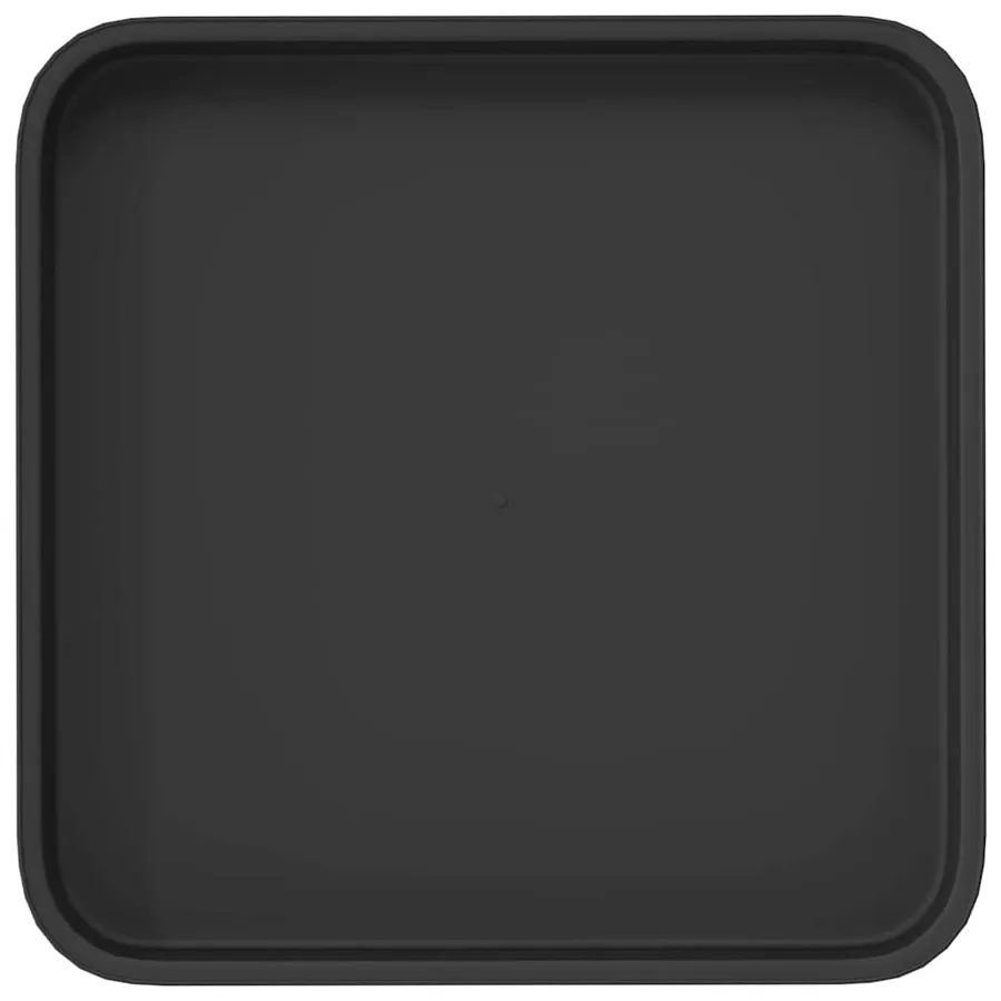 Plateau carré à fleurs 6 pcs Noir 25,5 x 25,5 x 2,5 cm - 7