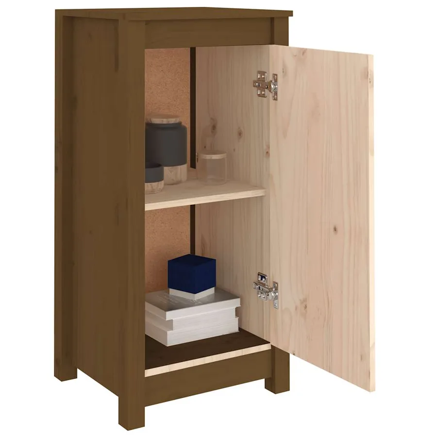 Buffets 2 pcs Marron miel 39x35x80 cm Bois massif de pin - 12