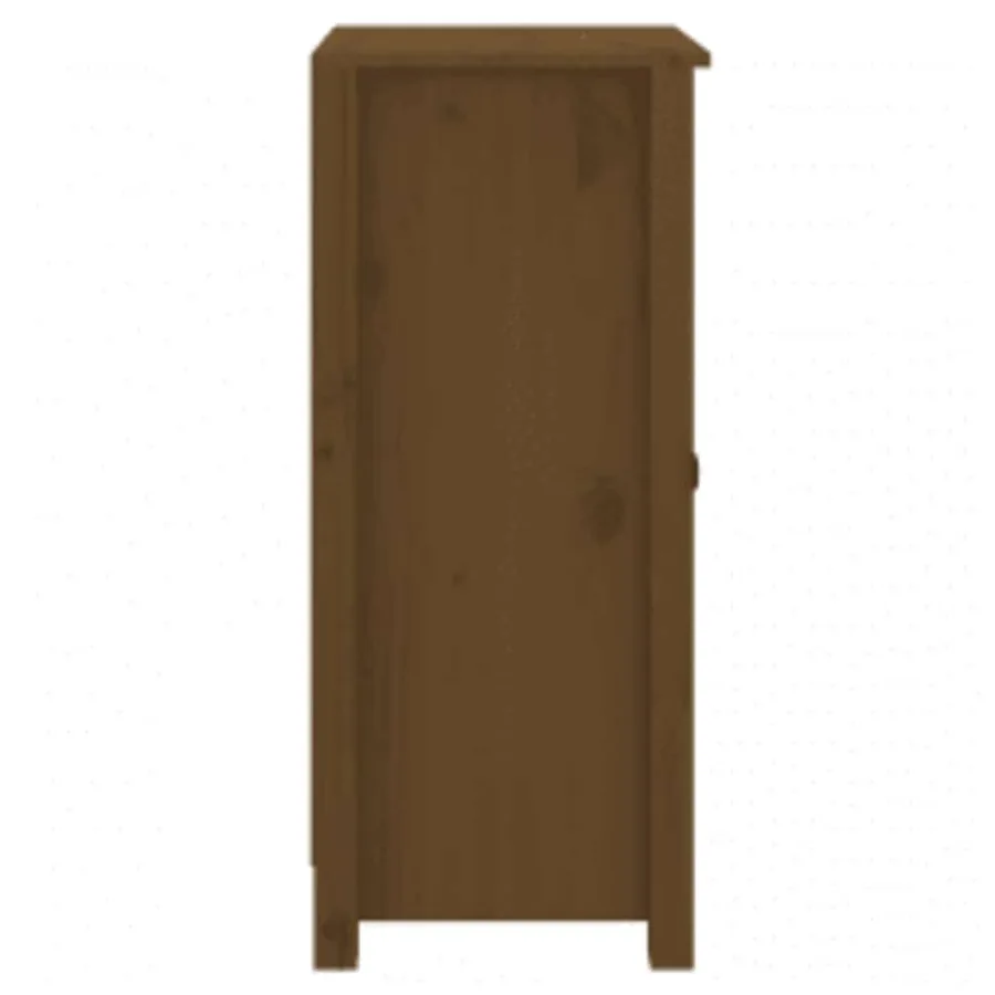 Buffets 2 pcs Marron miel 39x35x80 cm Bois massif de pin - 6
