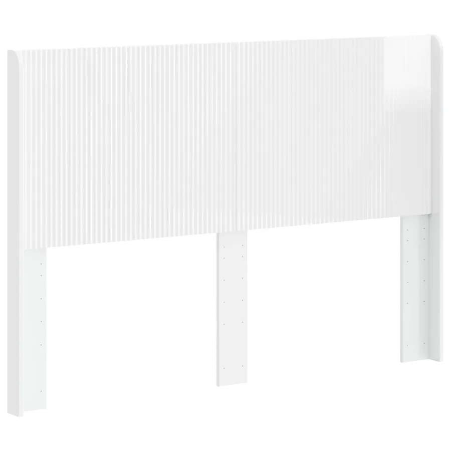 Tête de lit Blanc brillant Bois d'ingénierie - 2