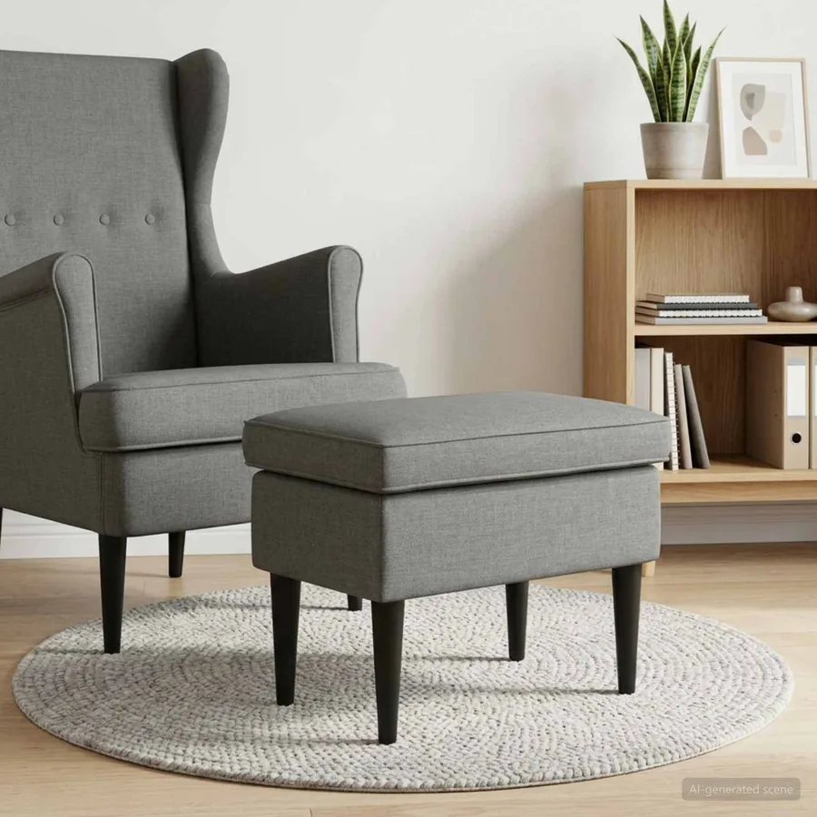 Pouf Gris foncé 55 x 35 x 41 cm Tissu