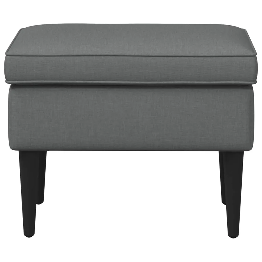 Pouf Gris foncé 55 x 35 x 41 cm Tissu - 3