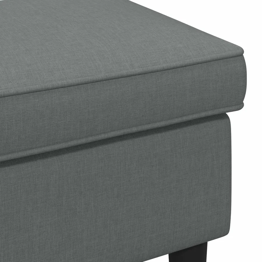 Pouf Gris foncé 55 x 35 x 41 cm Tissu - 5
