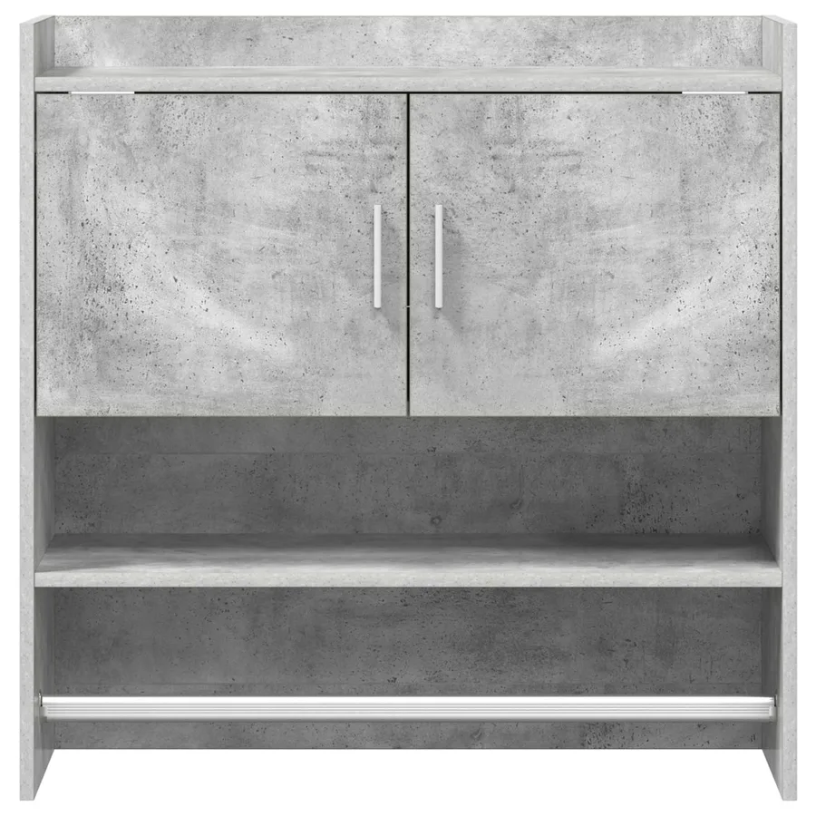 Étagère Murale Montage mural Gris béton 80 x 36 x 80 cm - 5