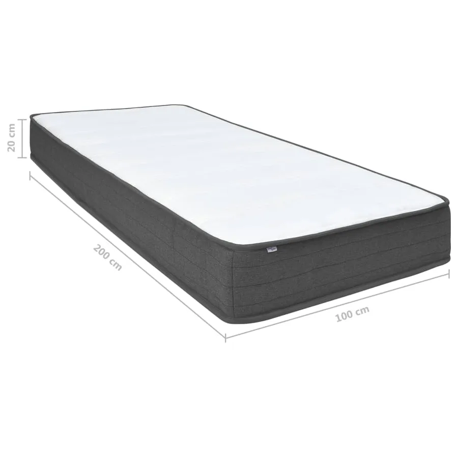 Sommier à lattes de lit Gris foncé Tissu 200x200 cm - 18