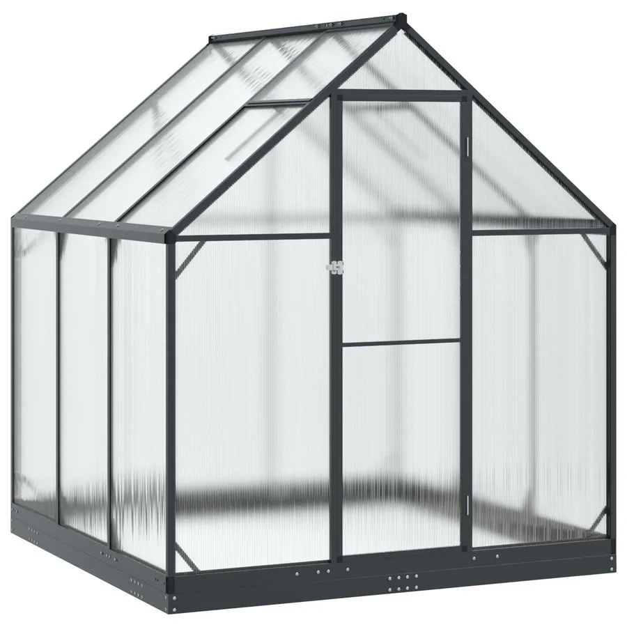 Serre de jardin avec porte Anthracite 183,5 x 183,5 x 207 cm - 2