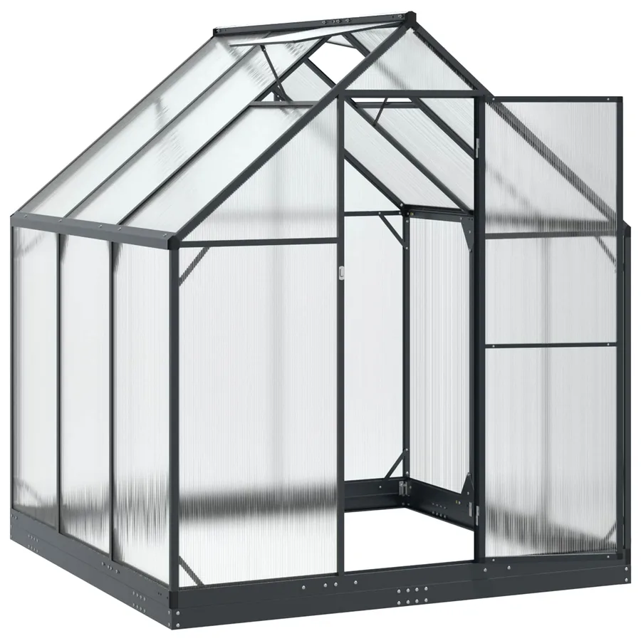 Serre de jardin avec porte Anthracite 183,5 x 183,5 x 207 cm - 3