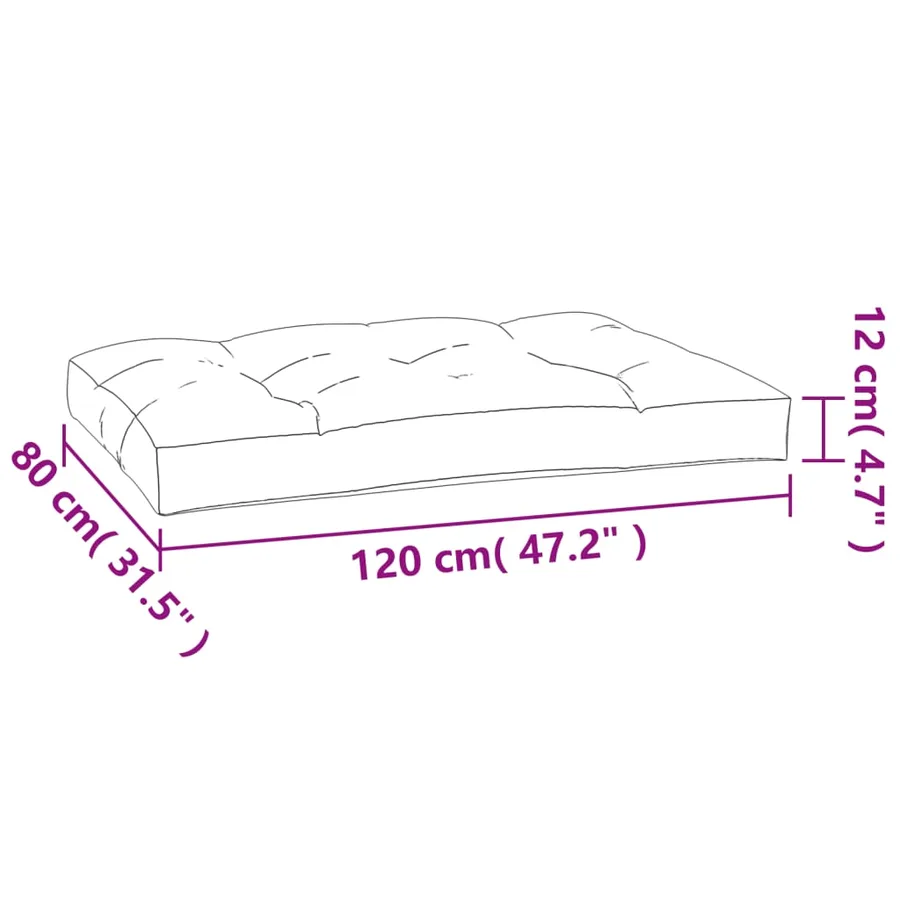 Coussins de palette lot de 2 bleu tissu - 8
