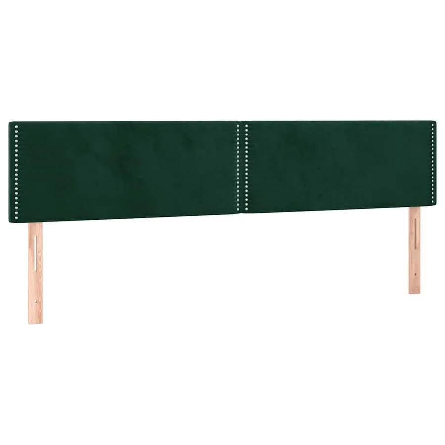 Tête de lit à LED Vert foncé 200x5x78/88 cm Velours - 4