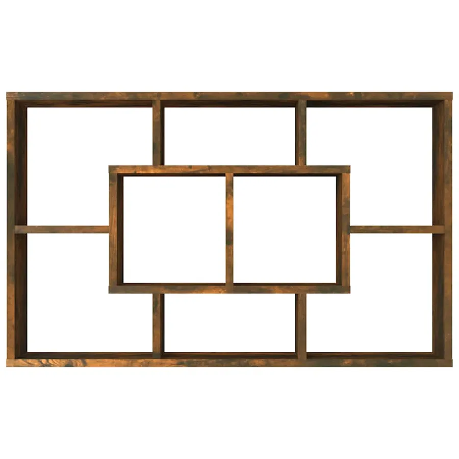 Étagère murale Chêne fumé 85x16x52,5 cm Bois d'ingénierie - 5