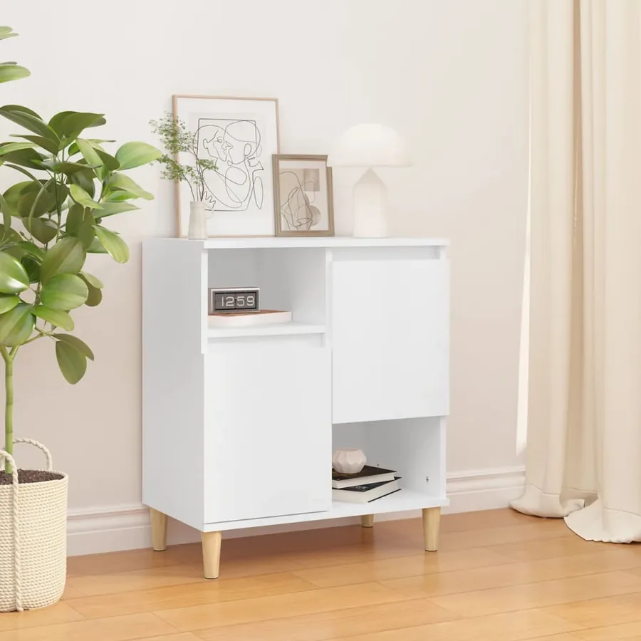 Buffet Blanc 60x35x70 cm Bois d'ingénierie