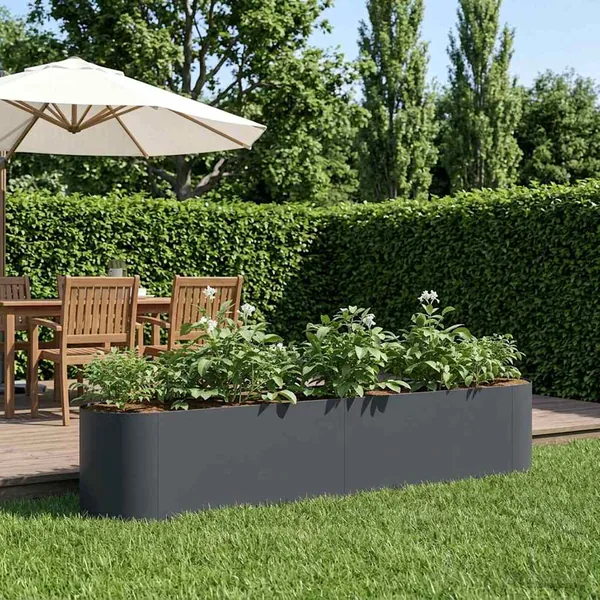 Jardin surélevé Anthracite 200 x 40 x 40 cm