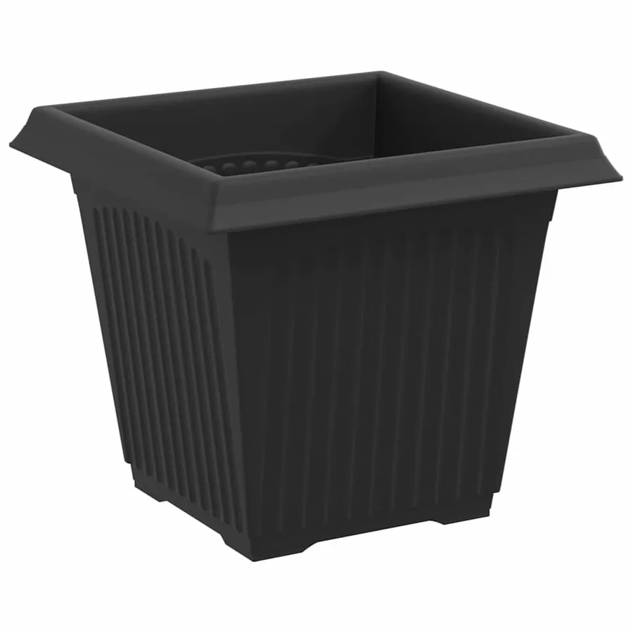 Pots de plantes 24 pcs Noir 16 x 16 x 14 cm Plastique - 6