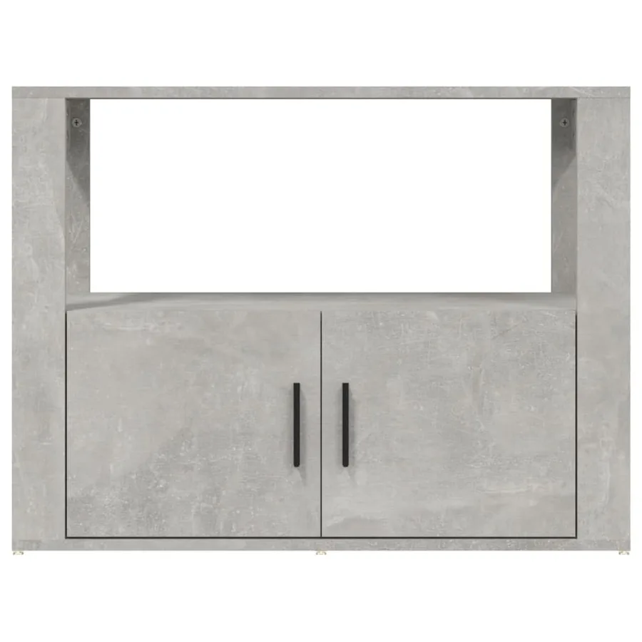 Buffet Gris béton 80x30x60 cm Bois d'ingénierie - 6