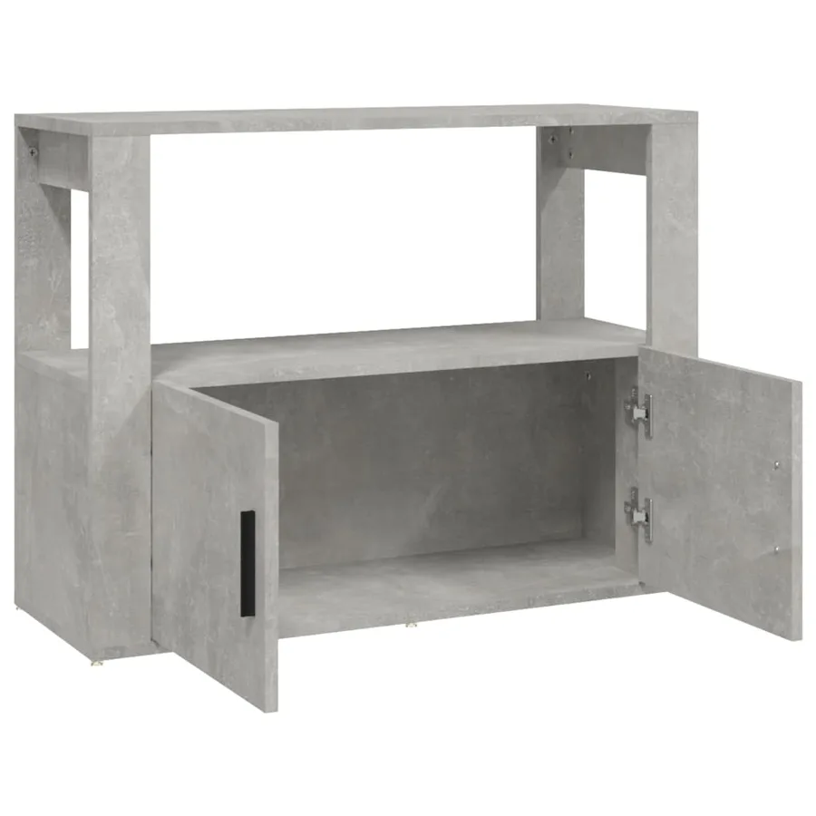 Buffet Gris béton 80x30x60 cm Bois d'ingénierie - 7