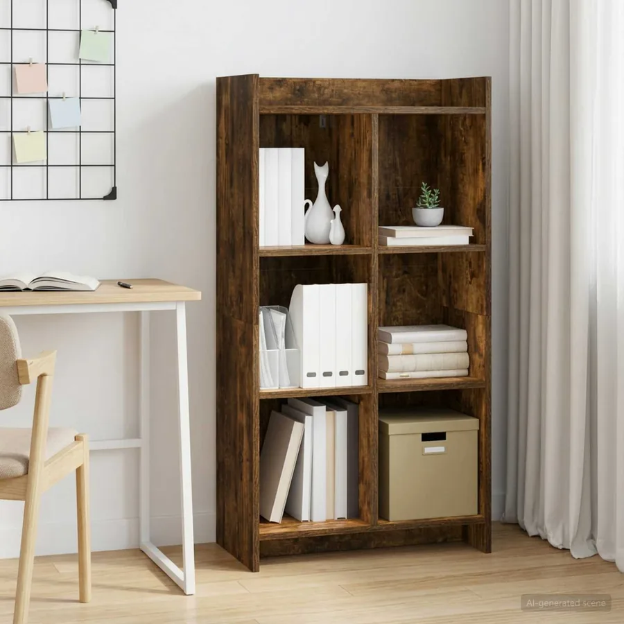 Bibliothèque Chêne fumé 59 x 30 x 111 cm Bois d'ingénierie