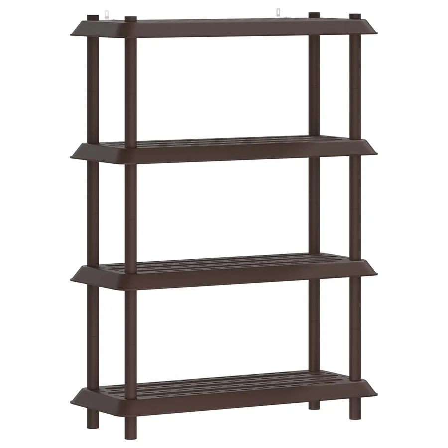Unité de rangement 4 niveaux 100 x 40 x 136,5 cm PP Marron - 2