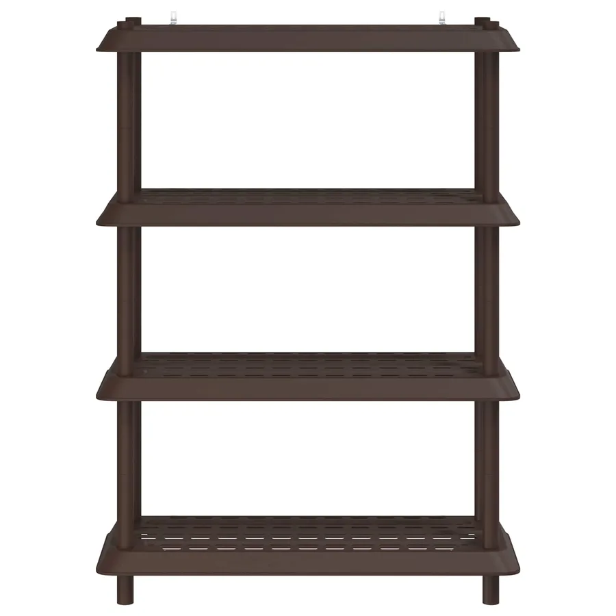Unité de rangement 4 niveaux 100 x 40 x 136,5 cm PP Marron - 5