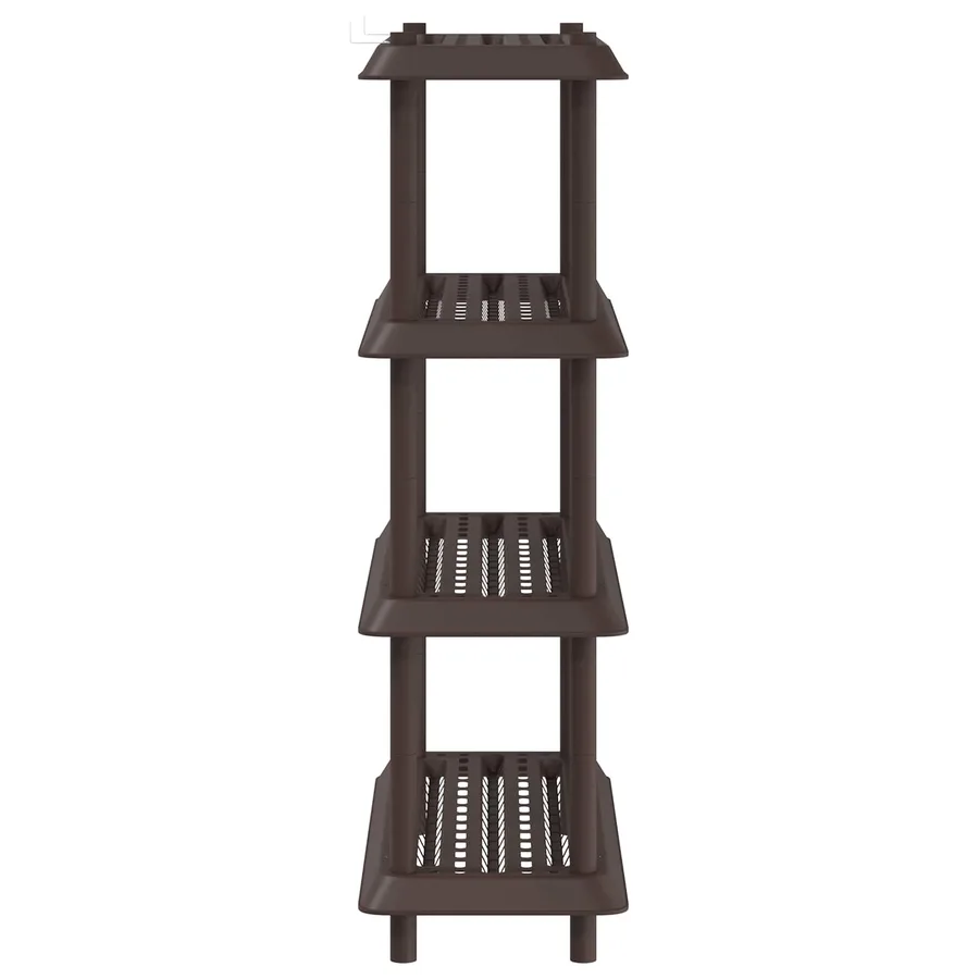 Unité de rangement 4 niveaux 100 x 40 x 136,5 cm PP Marron - 6