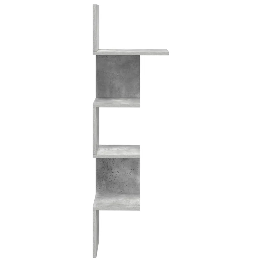 Étagère Murale Montage mural Gris béton 32 x 21 x107 cm - 4