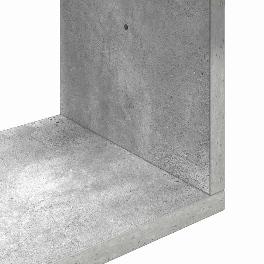 Étagère Murale Montage mural Gris béton 32 x 21 x107 cm - 6