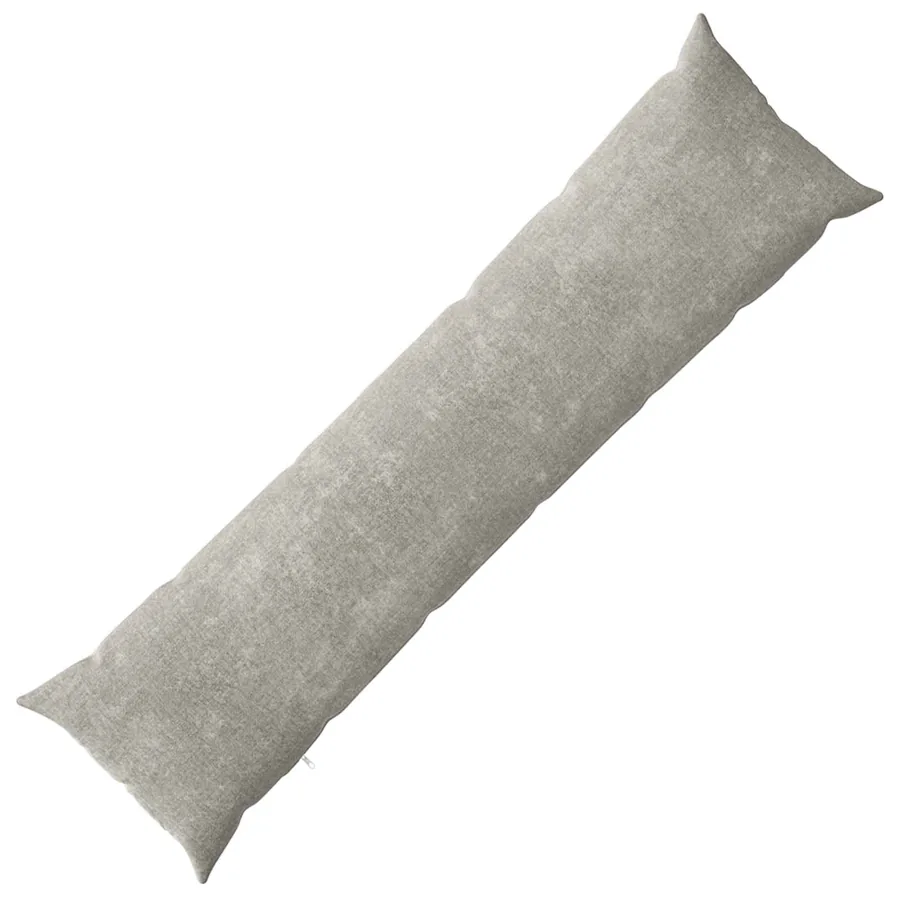Housse de coussin HEERLEN Gris clair 40 x 145 cm Tissu Chenille