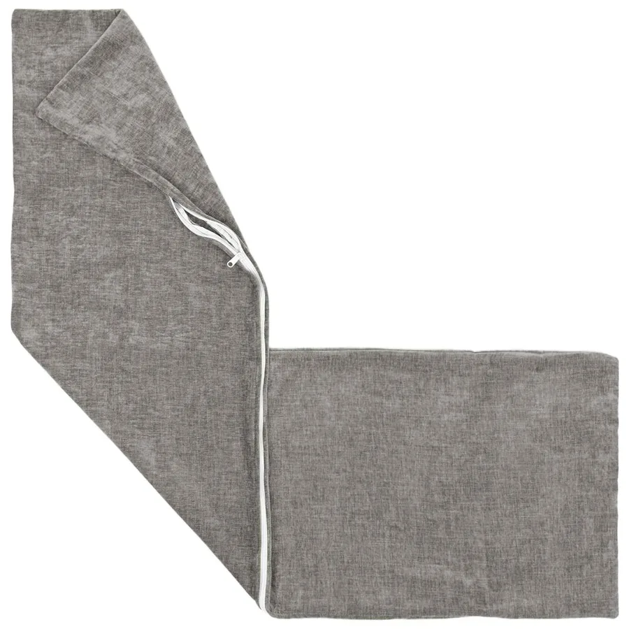Housse de coussin HEERLEN Gris clair 40 x 145 cm Tissu Chenille - 3