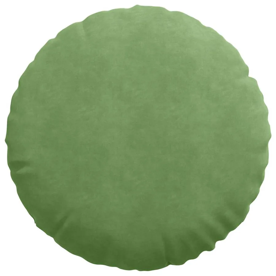 Coussins de siège 2 pcs Vert clair Ø 40 x 13 cm Velours - 6