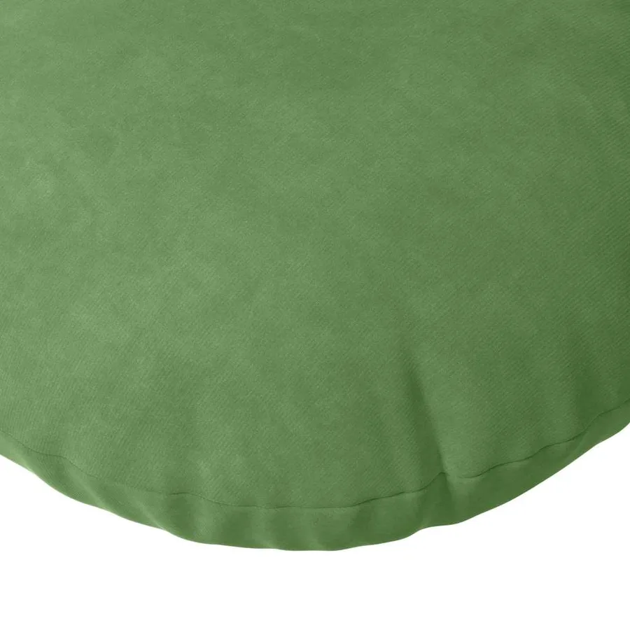 Coussins de siège 2 pcs Vert clair Ø 40 x 13 cm Velours - 7