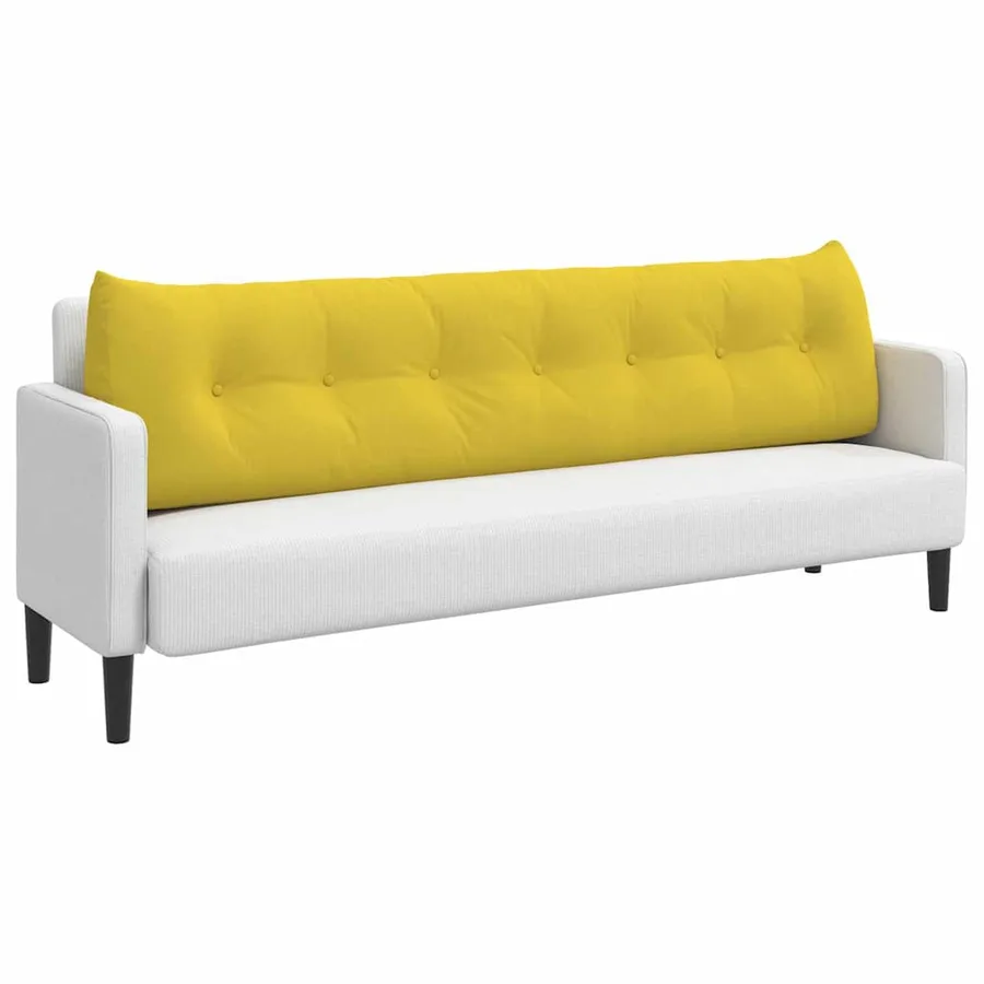 Coussin de Dos Jaune clair 200 x 24 x 50 cm tissu - 3