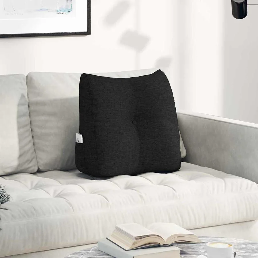 Coussin de Dos Noir 45 x 24 x 50 cm tissu
