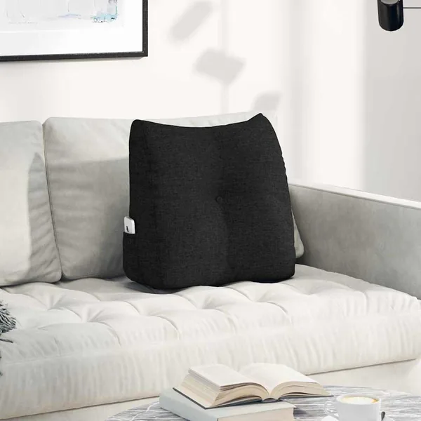 Coussin de Dos Noir 45 x 24 x 50 cm tissu