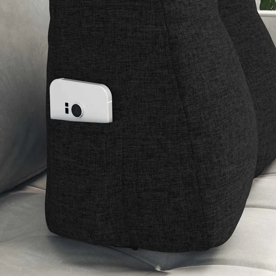 Coussin de Dos Noir 45 x 24 x 50 cm tissu - 5