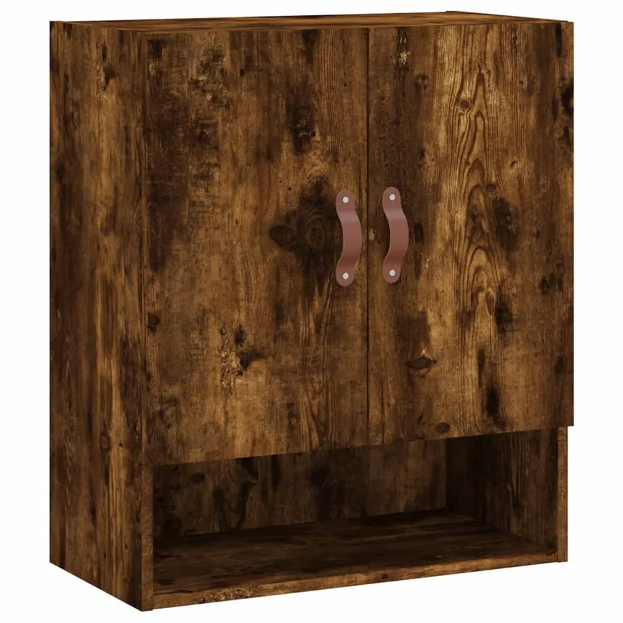 Armoire murale chêne fumé 60x31x70 cm bois d'ingénierie - 2