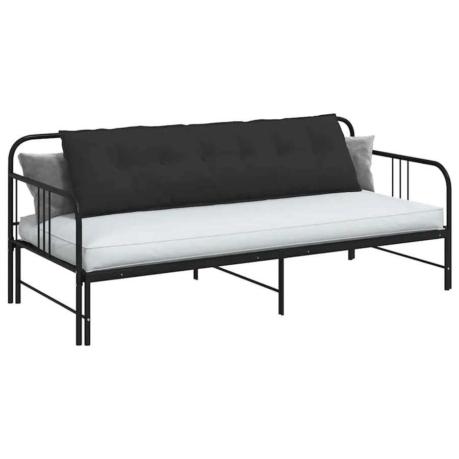 Coussin de Dos Noir 180 x 50 cm Tissu en microfibre - 3
