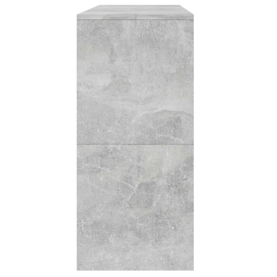 Table console gris béton 100x35x76,5 cm bois d'ingénierie - 7