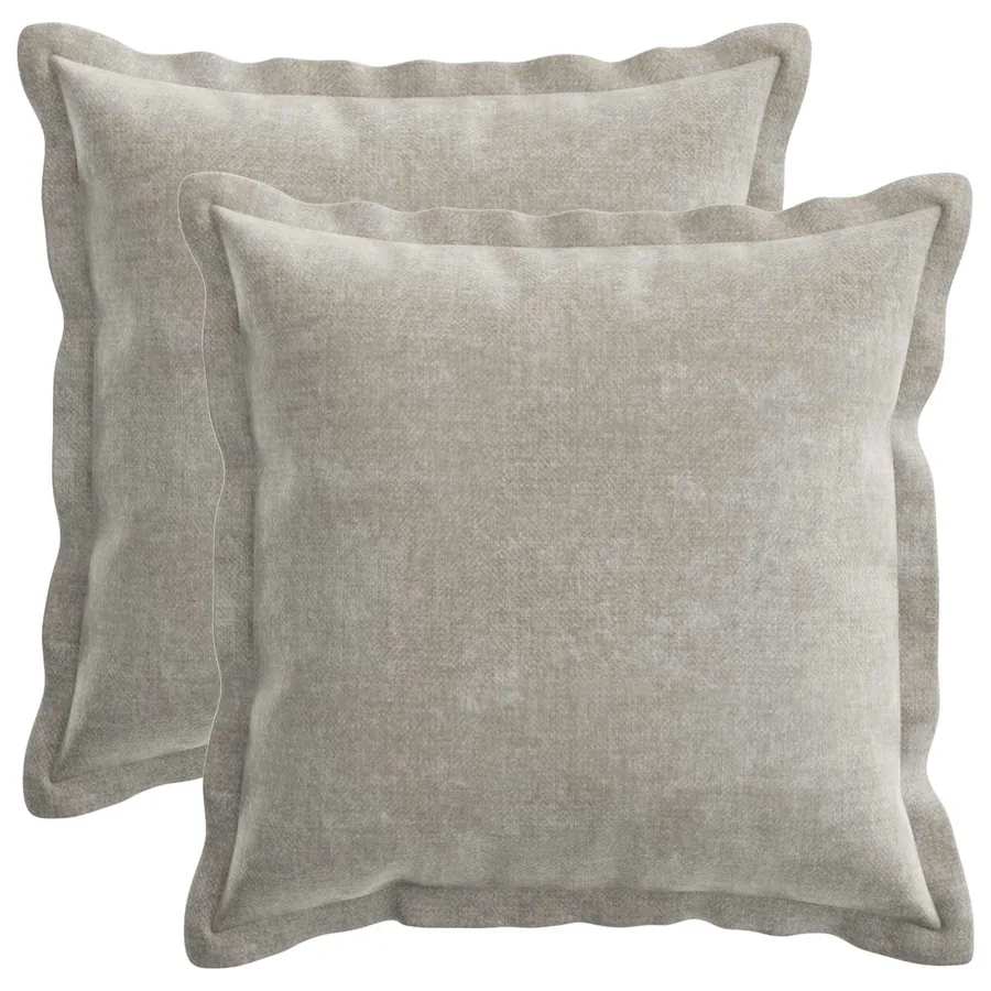 Housse de coussin 2 pcs HOUTEN Gris clair 50 x 50 cm
