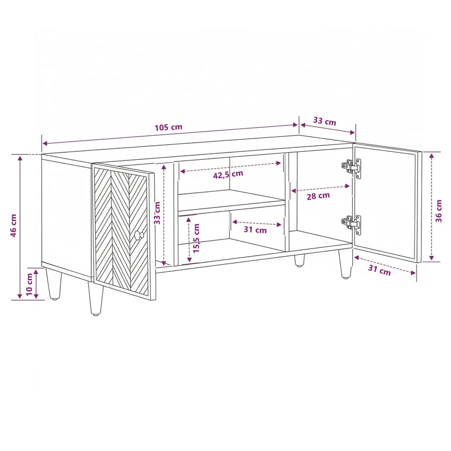 Armoires de rangement avec stockage Marron 105 x 33,5 x 46 cm - 11