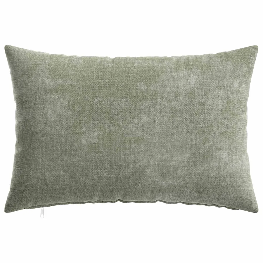 Housse de coussin 6 pcs HEERLEN Vert 30 x 50 cm Tissu Chenille - 2