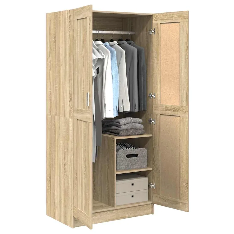 Garde-robe Chêne sonoma 82,5x51,5x180 cm Aggloméré - 4